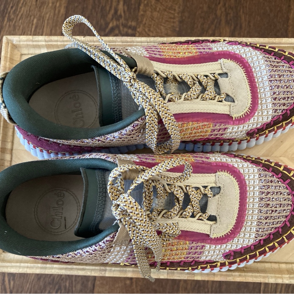 Chloe Nama Pink and Cream Women's Sneakers